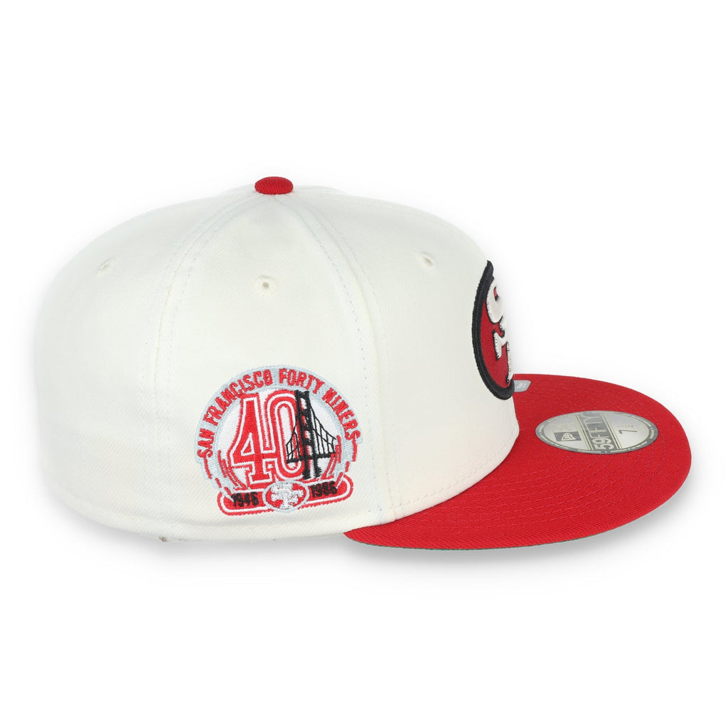 New Era San Francisco 49Ers 40Th Anniversary Side Patch 59Fifty Fitted Hat-Chrome/Red product image 6, provided for visual