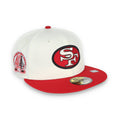 New Era San Francisco 49Ers 40Th Anniversary Side Patch 59Fifty Fitted Hat-Chrome/Red product image 1, provided for visual