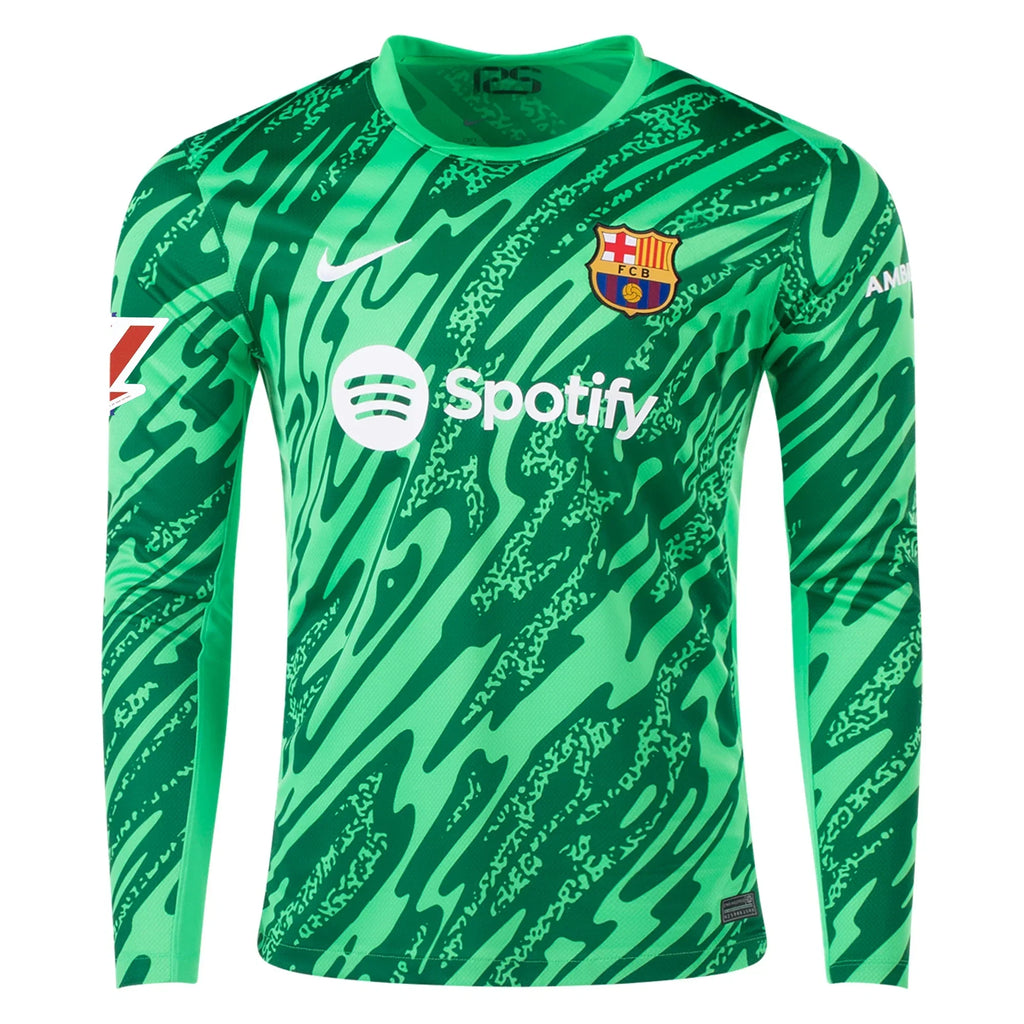 24/25 FC Barcelona Ter Stegen Long Sleeve Gk, L product image 1, provided for visual reference and product detail review