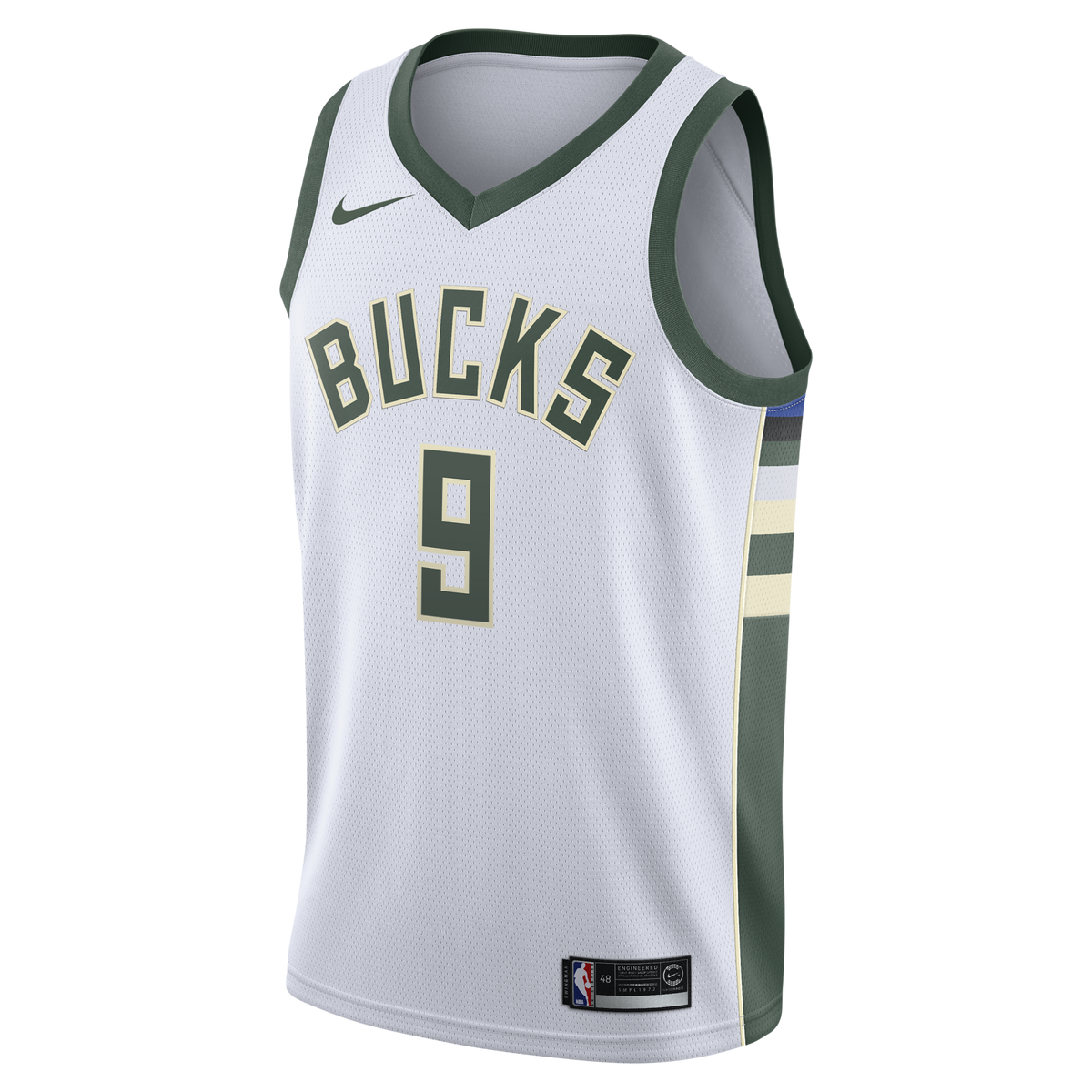 Kel'el Ware Milwaukee Bucks Association Edition Swingman Jersey - White - Youth product image 3, provided for visual