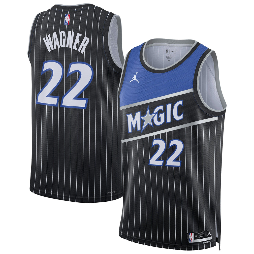 Franz Wagner Orlando Magic Statement Edition Swingman Jersey - Black - Unisex product image 1, provided for visual reference