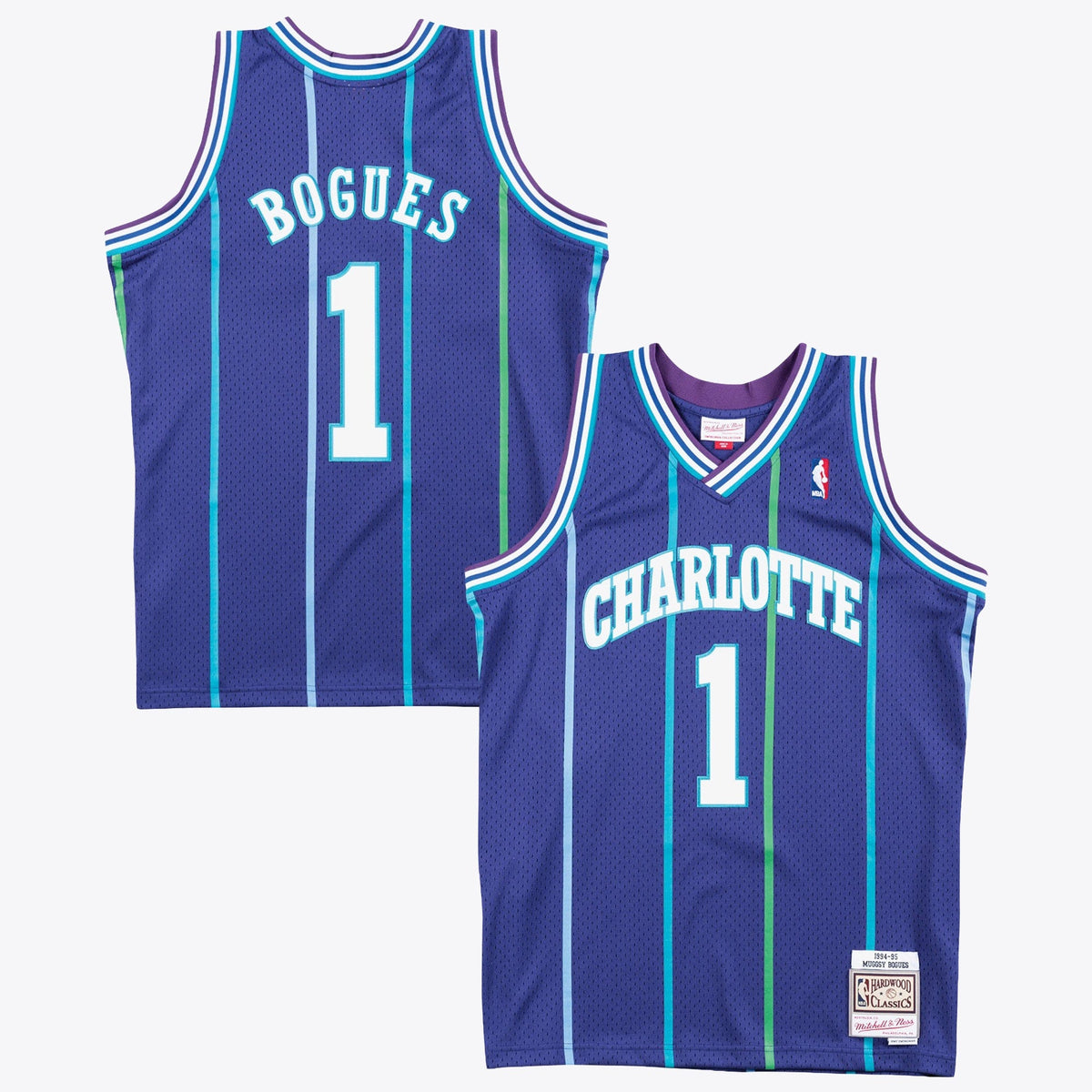 Muggsy Bogues Charlotte Hornets 1994 Authentic Swingman Alternate Jersey - Purple product image 1, provided for visual