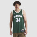 Giannis Antetokounmpo Milwaukee Bucks Swingman Icon Jersey product image 1, provided for visual reference and product detail