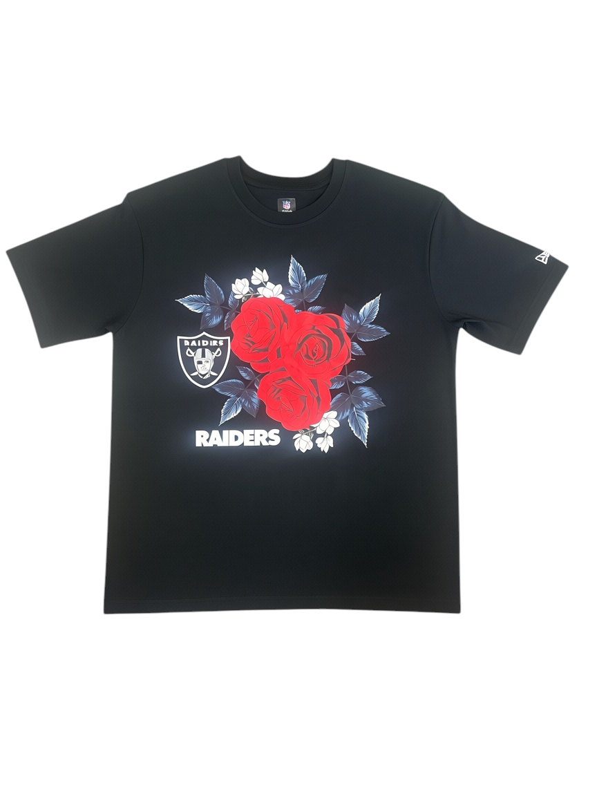 New Era Men Las Vegas Raiders Graphic Roses Black T-Shirt product image 4, provided for visual reference and product detail