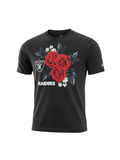 New Era Men Las Vegas Raiders Graphic Roses Black T-Shirt product image 1, provided for visual reference and product detail