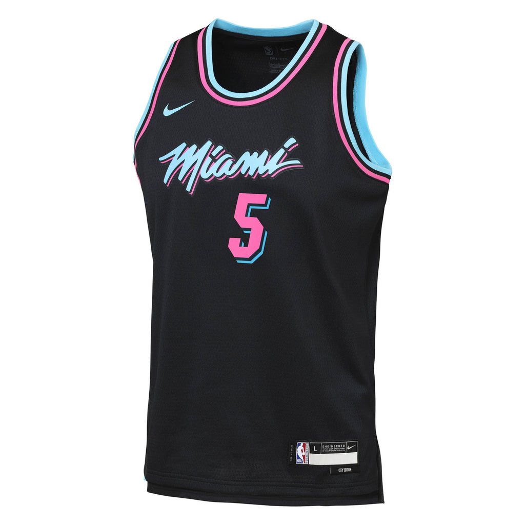 Nikola Jović Miami Heat 2025/26 City Edition Swingman Jersey - Black - Youth product image 3, provided for visual reference