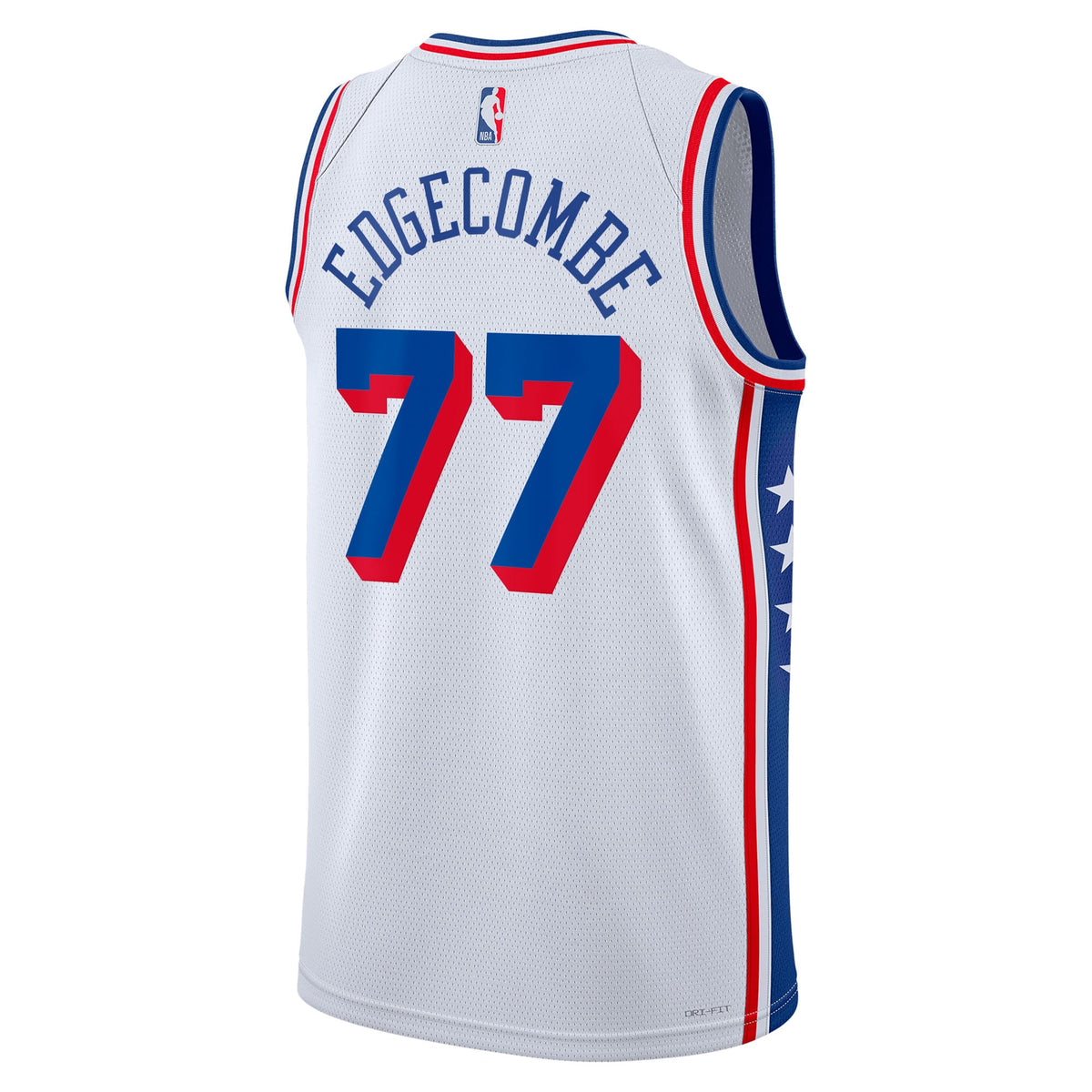 VJ Edgecombe Philadelphia 76ers Association Edition Swingman Jersey - White - Unisex product image 4, provided for visual