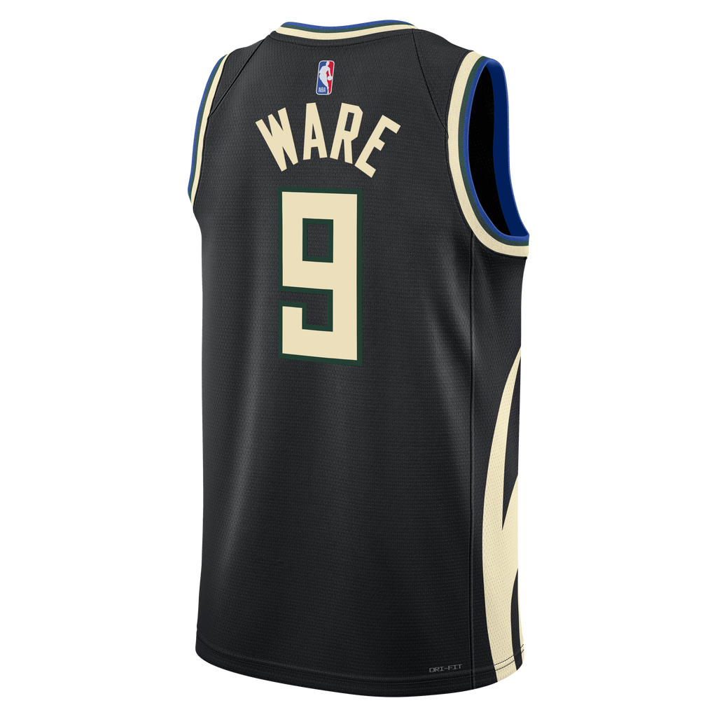 Kel'el Ware Milwaukee Bucks Statement Edition Swingman Jersey - Hunter Green - Unisex product image 4, provided for visual