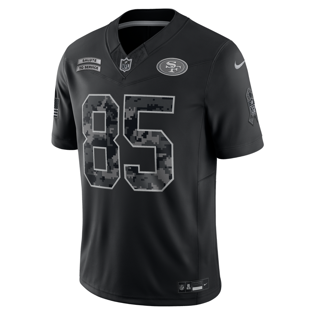 Nike San Francisco 49ers George Kittle 2026 Salute to Service Stitched Limited Jersey product image 1, provided for visual