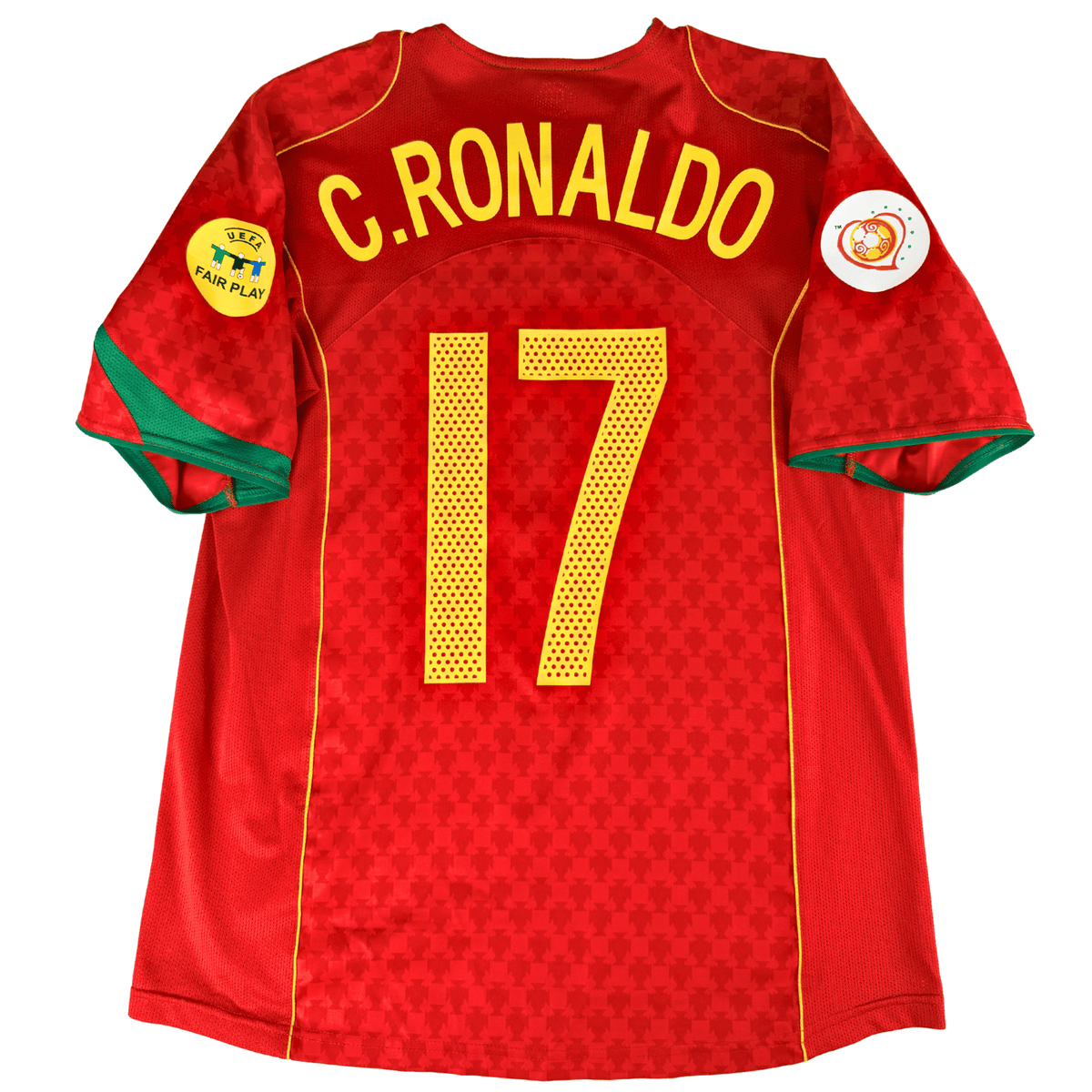 2004-2006 Portugal Euro Home Shirt Ronaldo #17 - (M) product image 2, provided for visual reference and product detail review