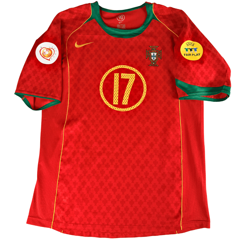 2004-2006 Portugal Euro Home Shirt Ronaldo #17 - (M) product image 1, provided for visual reference and product detail review