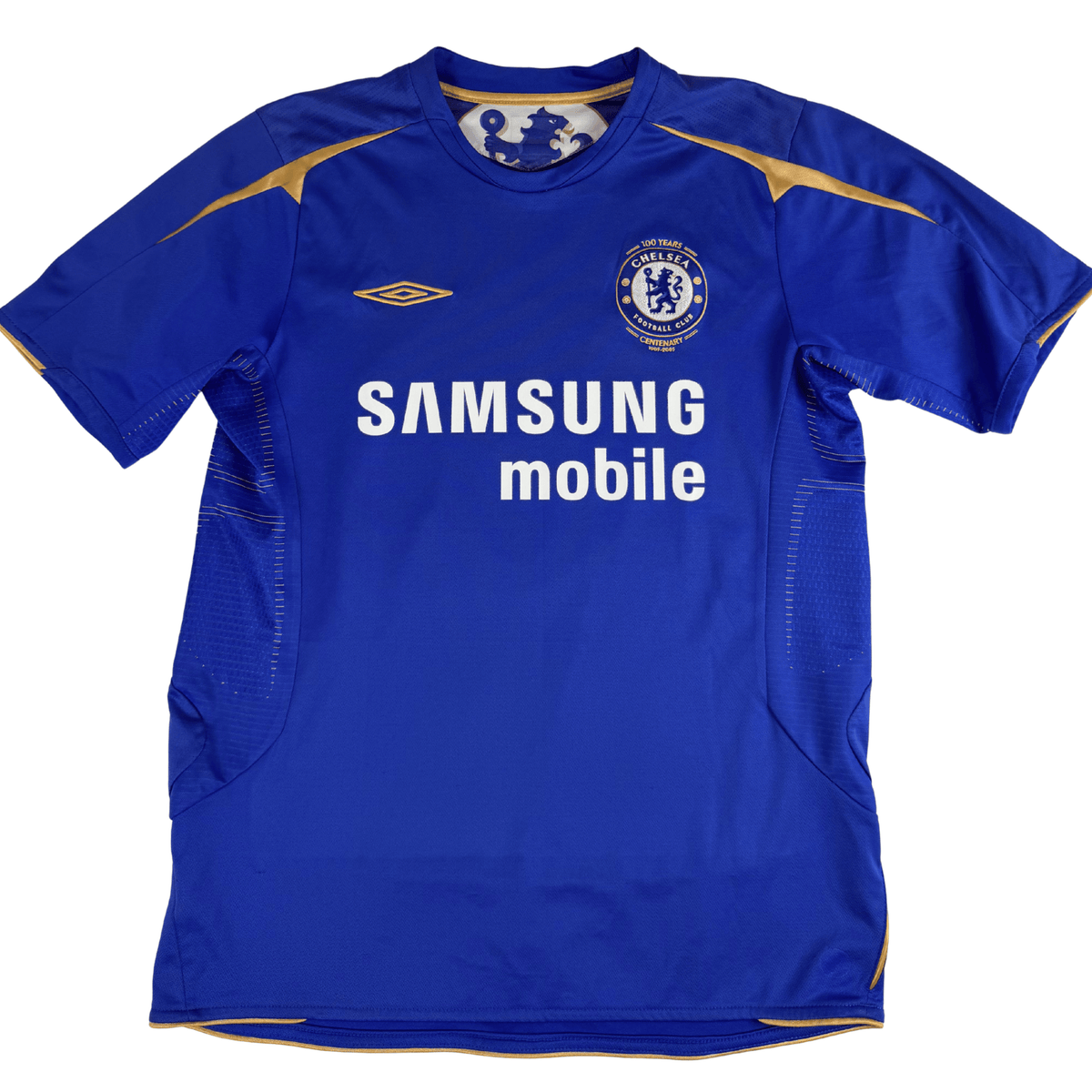 2005 Chelsea Home Centenary Shirt Lampard #8 - (M) product image 1, provided for visual reference and product detail review
