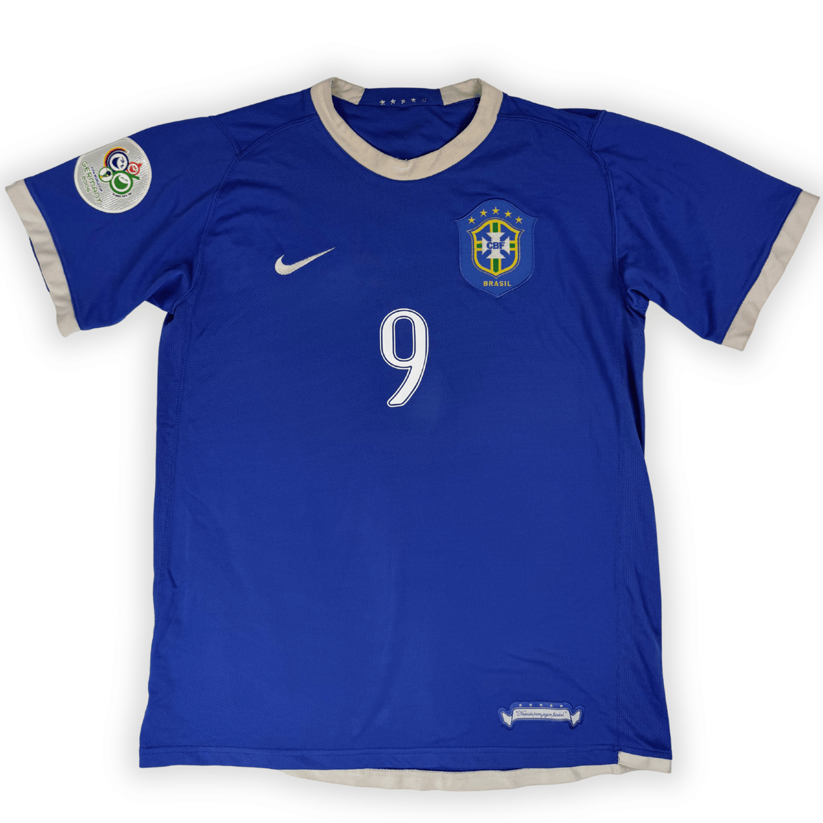 2006 Brasil World Cup Away Shirt Ronaldo #9 - (M) product image 2, provided for visual reference and product detail review
