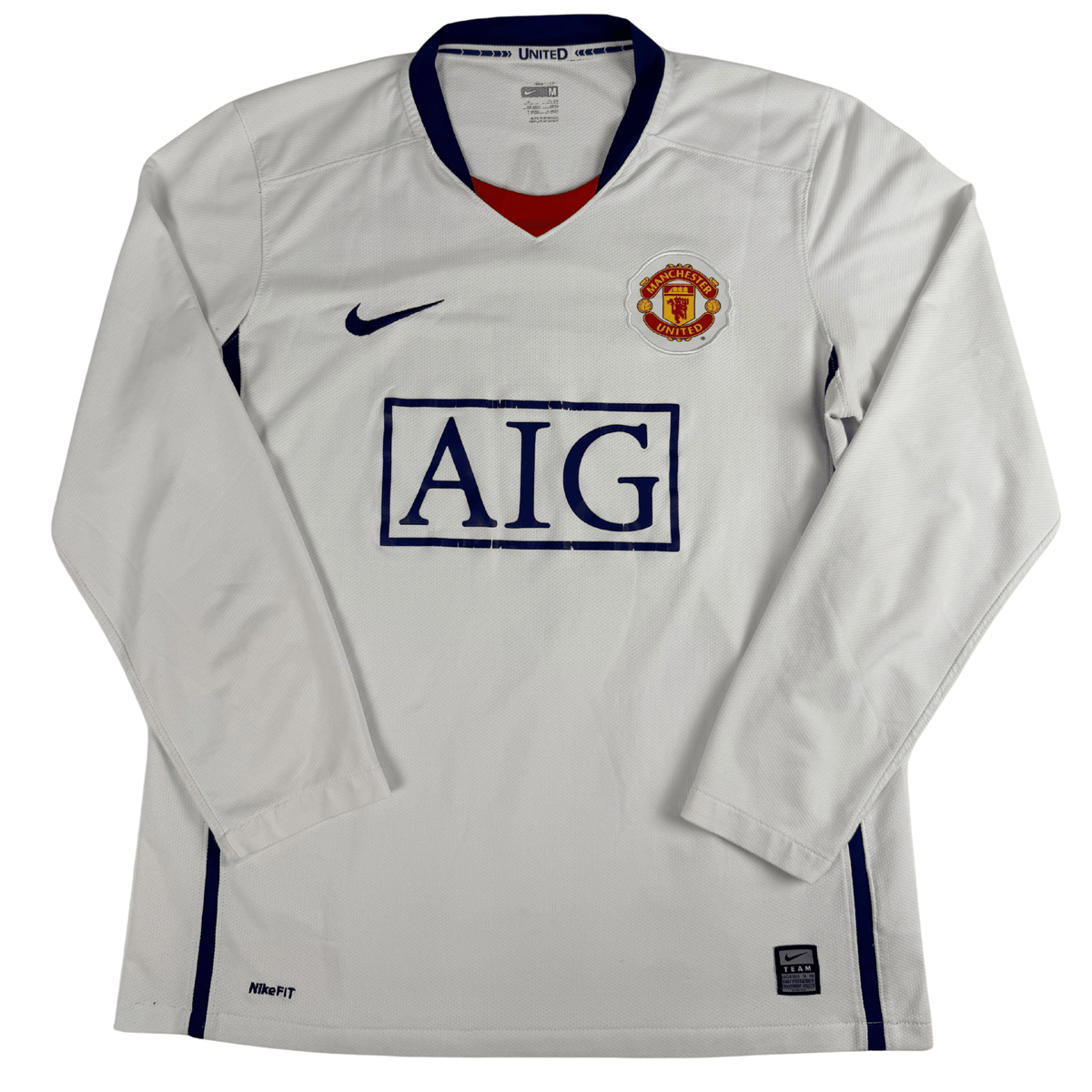 2008-2009 Manchester United Away L/S Shirt Ronaldo #7 - (M) product image 1, provided for visual reference and product