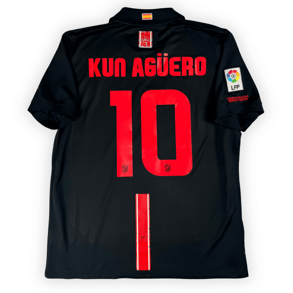 2009-2010 Atletico Madrid La Liga Away Shirt Kun Aguero #10 - (L) product image 1, provided for visual reference and product