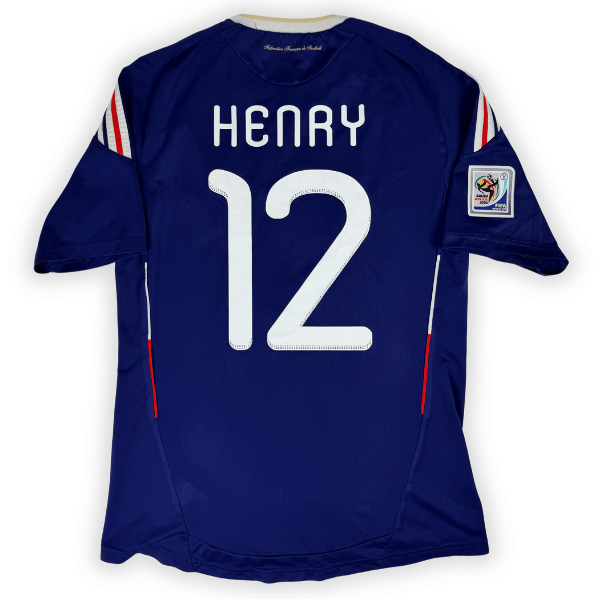 2010 France World Cup Home Shirt Henry #12 - (M) product image 1, provided for visual reference and product detail review