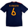 2010 Spain Away Shirt Iniesta #6 - (L) product image 1, provided for visual reference and product detail review