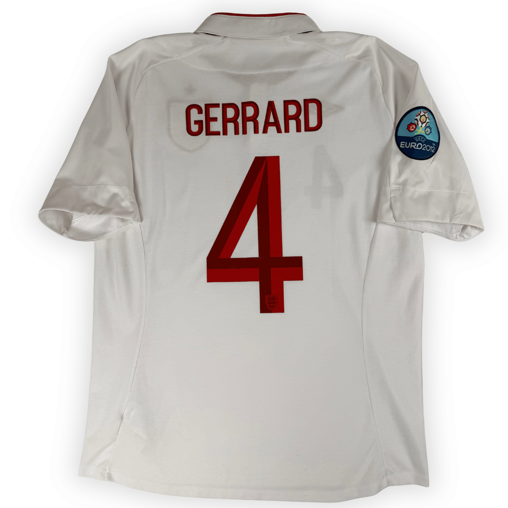 2012 England Euro Home Shirt Gerrard #4 - (L) product image 1, provided for visual reference and product detail review