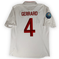 2012 England Euro Home Shirt Gerrard #4 - (L) product image 1, provided for visual reference and product detail review