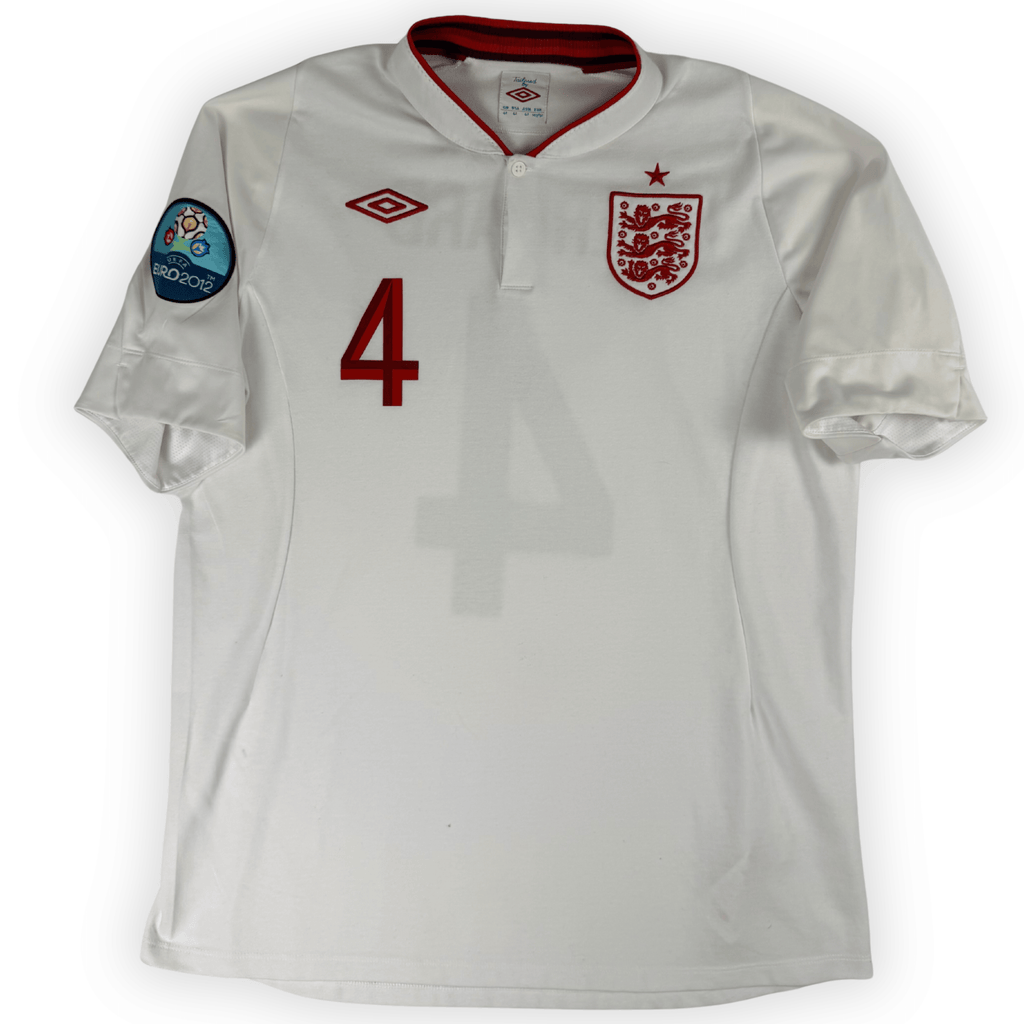 2012 England Euro Home Shirt Gerrard #4 - (L) product image 2, provided for visual reference and product detail review