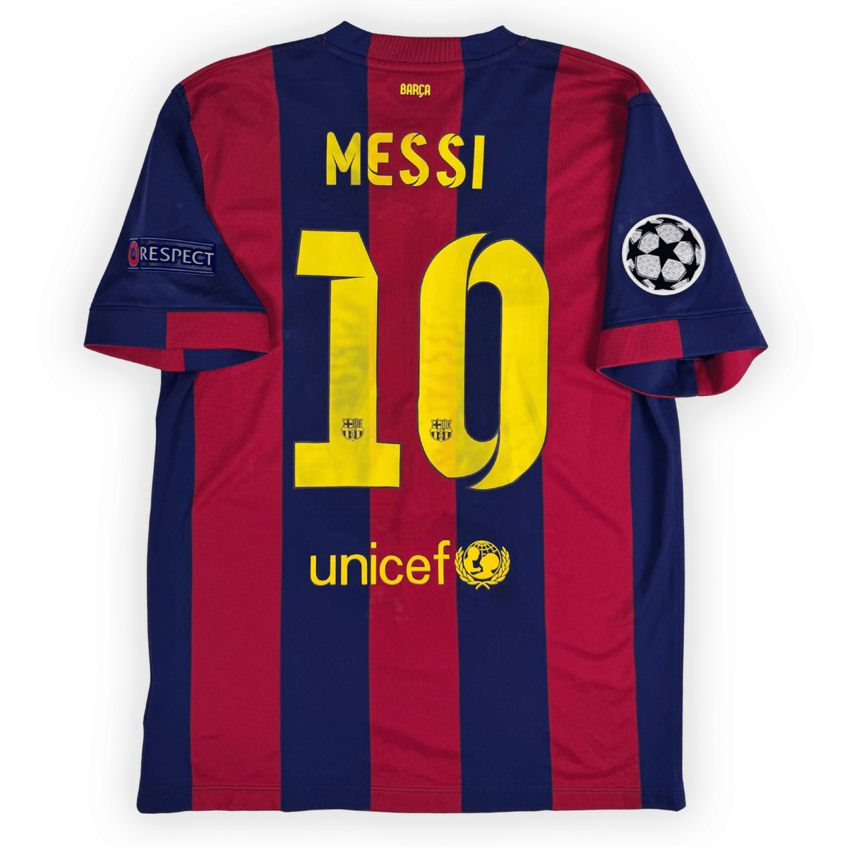 2014-15 FC Barcelona Ucl Home 'Final' Shirt Messi #10 - (L) product image 1, provided for visual reference and product