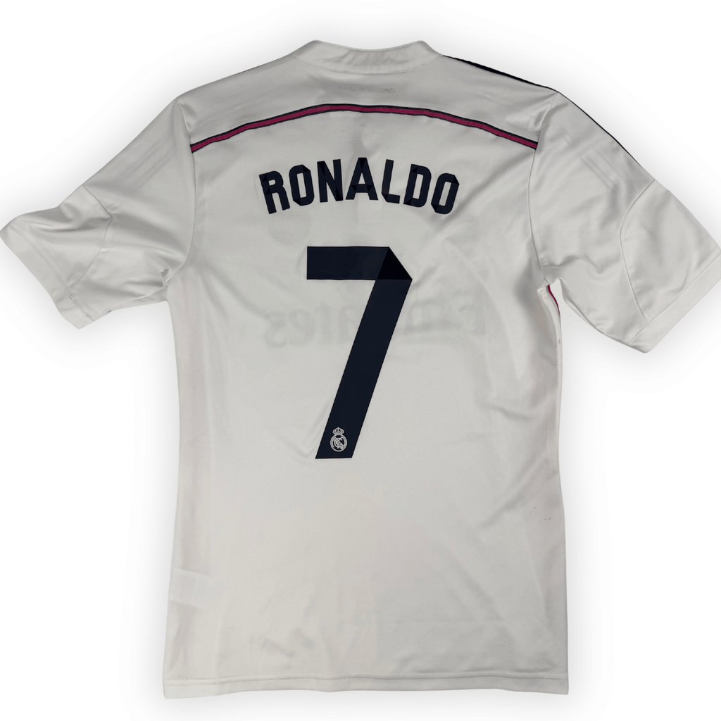 2014-15 Real Madrid La Liga Home Shirt Ronaldo #7 - (M) product image 1, provided for visual reference and product detail