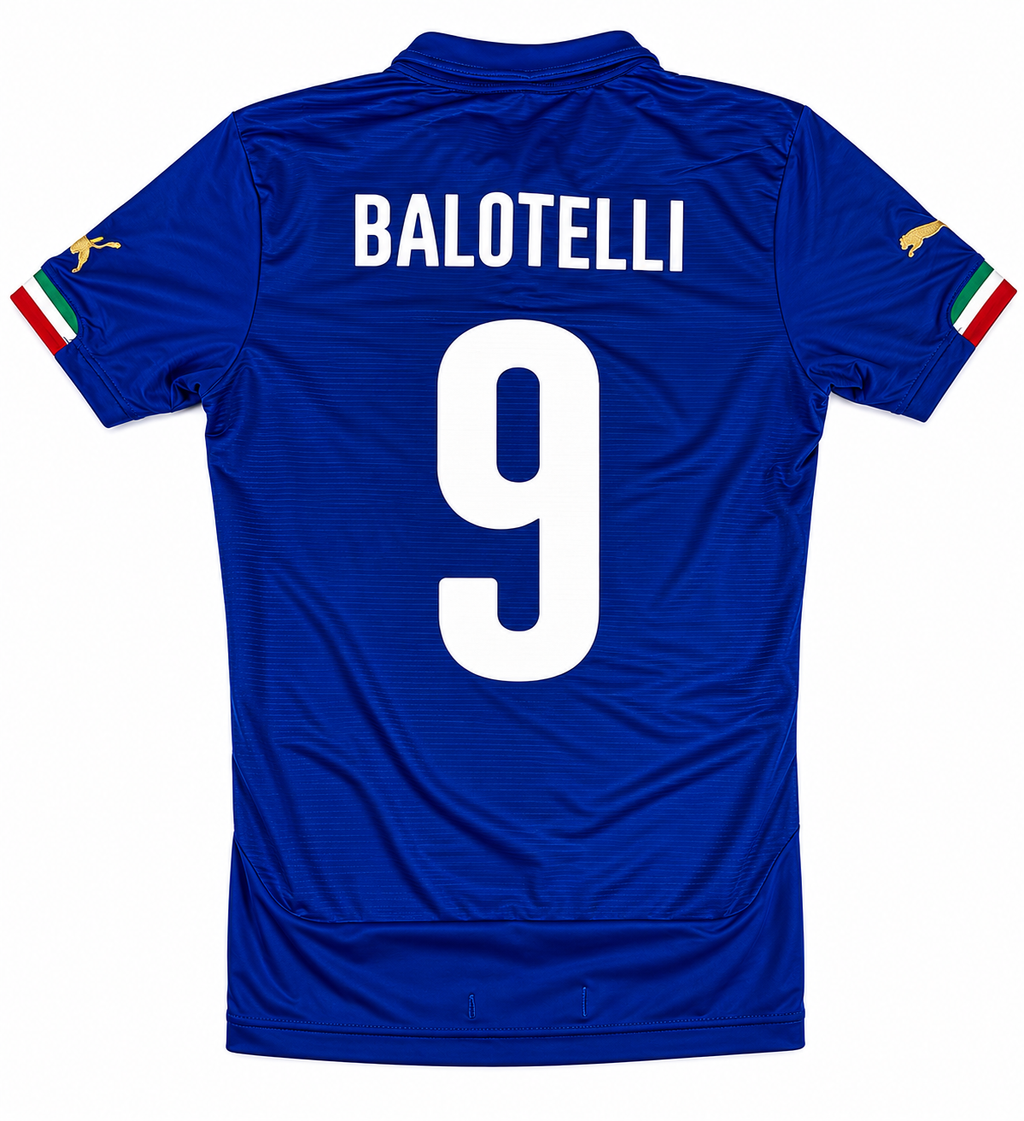 2014-2015 Italy Home Shirt Balotelli #9 - (S) product image 2, provided for visual reference and product detail review