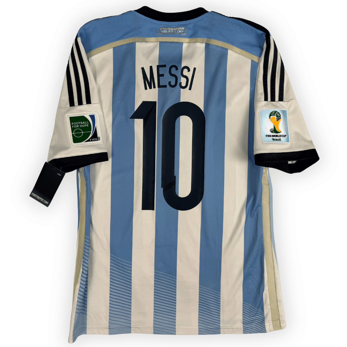 2014 Argentina World Cup Home 'Semi-Final' Shirt Messi #10 - (M) product image 2, provided for visual reference and product