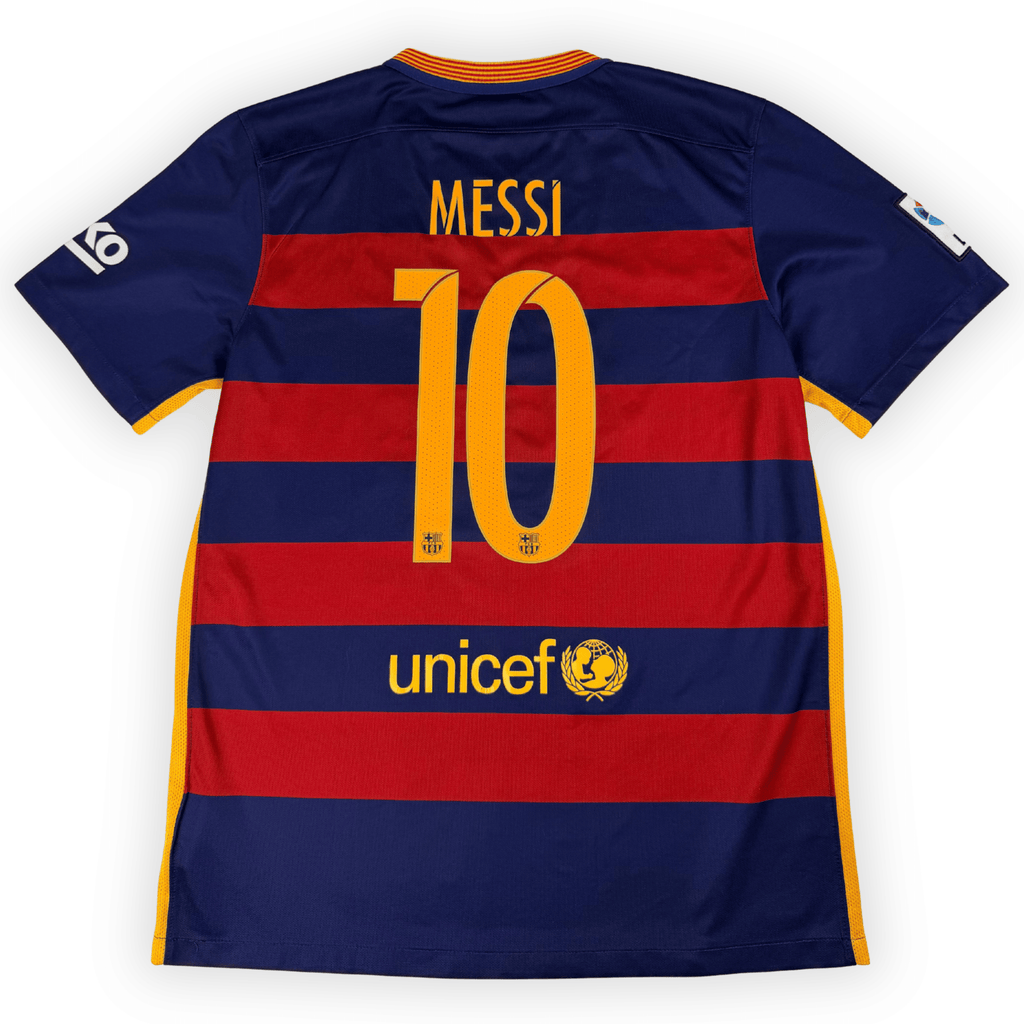 2015-16 FC Barcelona La Liga Home Shirt Messi #10 - (L) product image 1, provided for visual reference and product detail