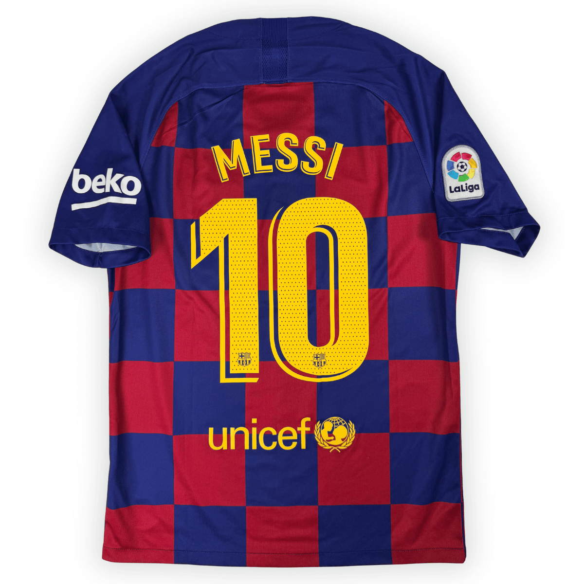 2019-20 FC Barcelona La Liga Home Shirt Messi #10 - (M) product image 1, provided for visual reference and product detail