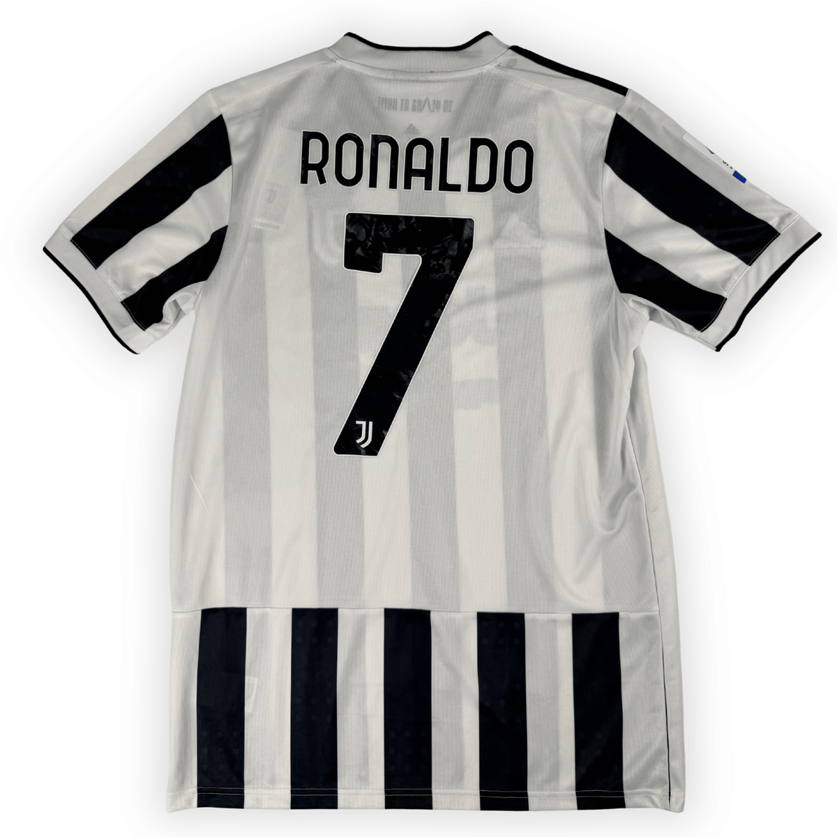 2021-22 Juventus Serie A Home Shirt Ronaldo #7 - (M) product image 1, provided for visual reference and product detail review