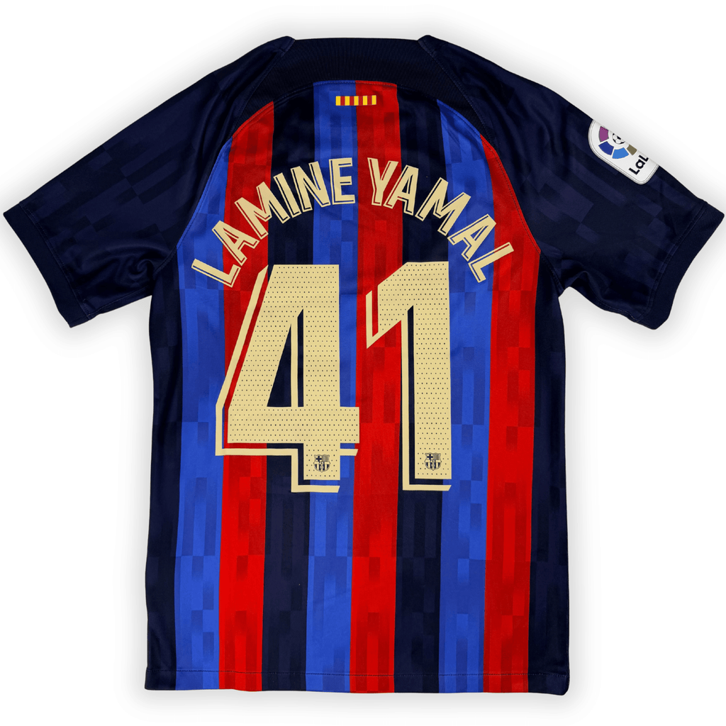 2022-23 FC Barcelona La Liga Home Shirt Lamine Yamal #41 - (S) product image 1, provided for visual reference and product