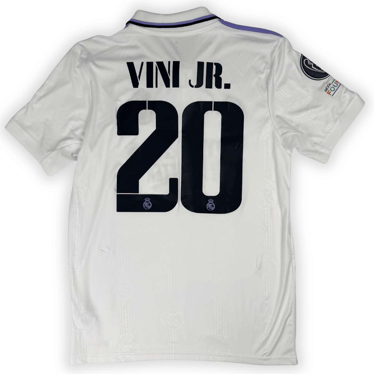 2022-23 Real Madrid Ucl Home Shirt Vini Jr #20 - (M) product image 1, provided for visual reference and product detail review