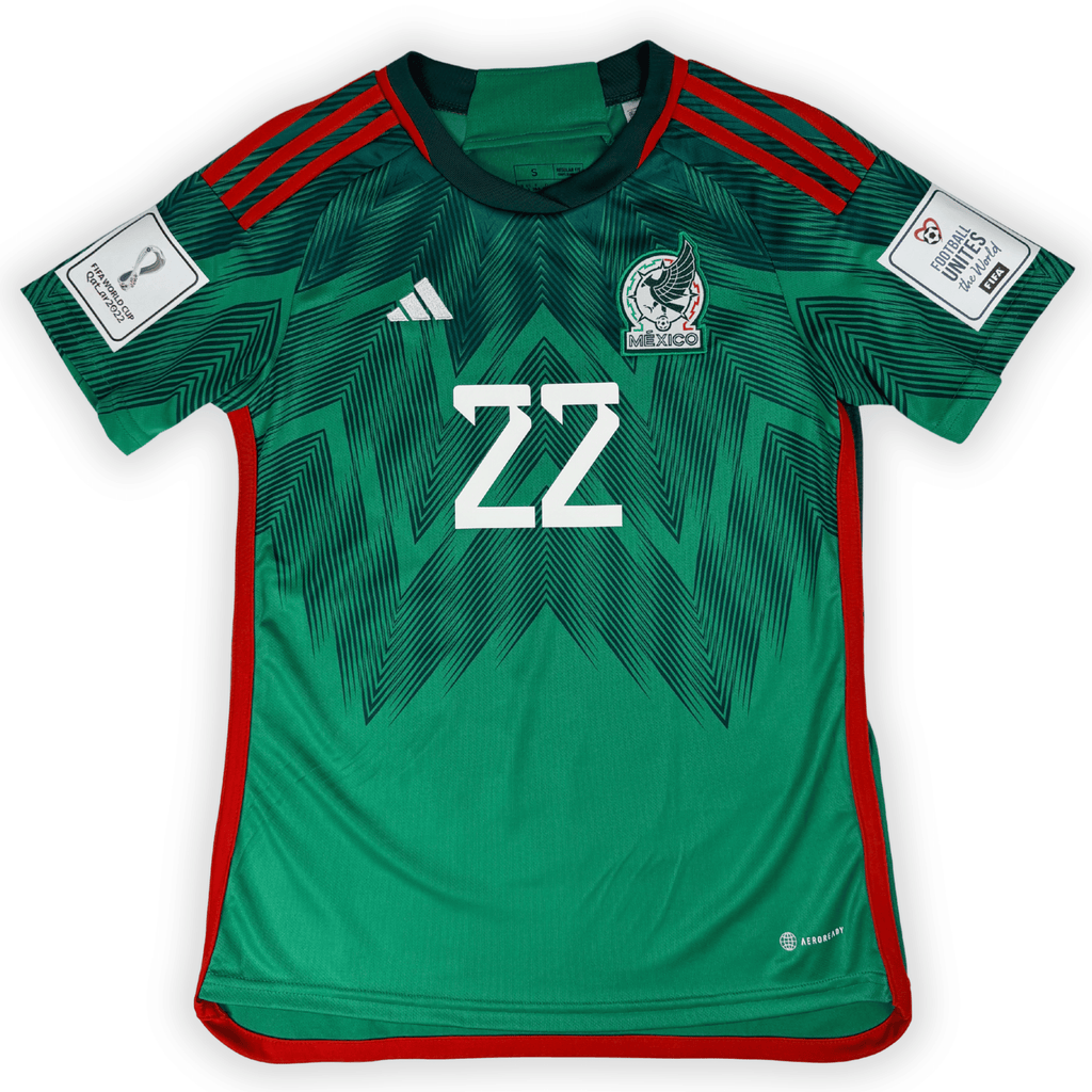 2022 Mexico World Cup Home Shirt H. Lozano #22 - (S) product image 1, provided for visual reference and product detail review