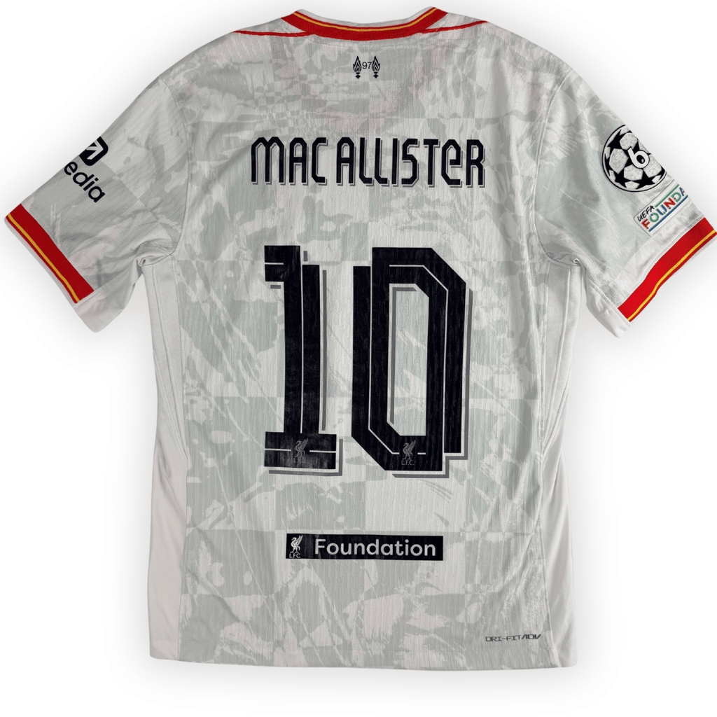 2024-25 Liverpool Ucl Authentic Third Shirt Mac Allister #10 - (M) product image 1, provided for visual reference and