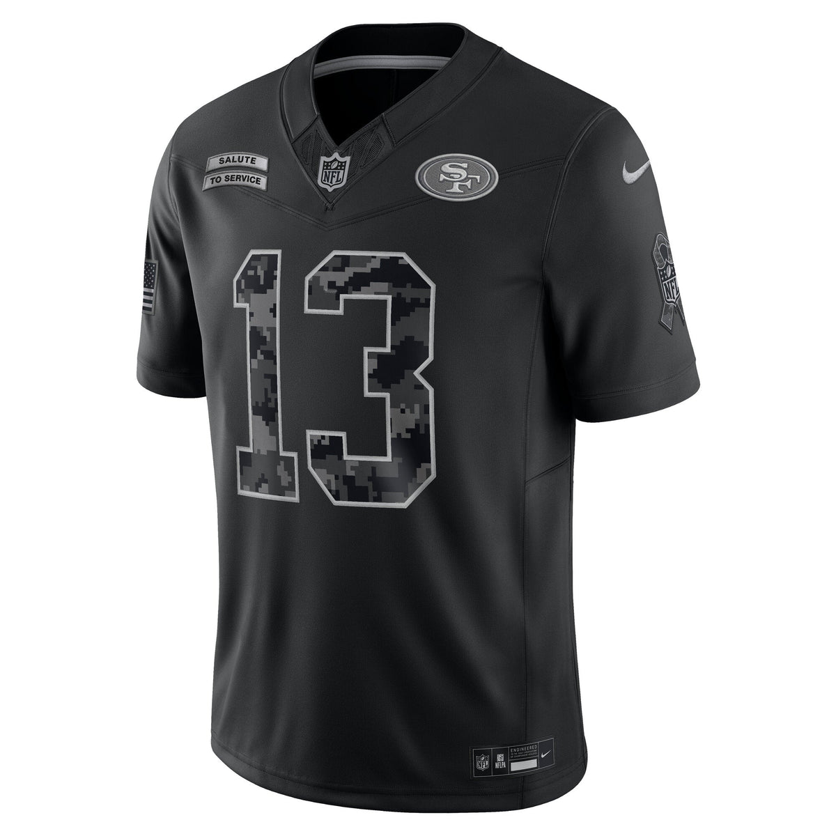 Nike San Francisco 49ers Brock Purdy 2026 Salute to Service Stitched Limited Jersey product image 1, provided for visual