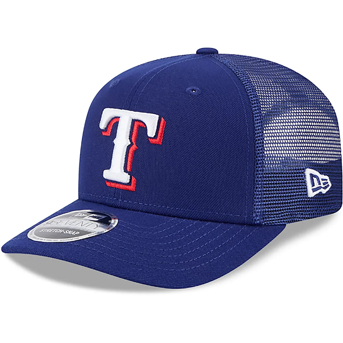 New Era Texas Rangers Team 9SEVENTY Stretch-Snap Trucker Hat product image 3, provided for visual reference and product