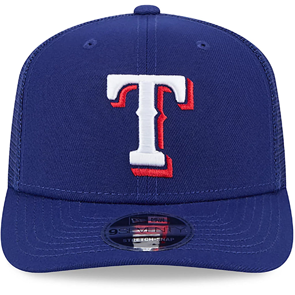 New Era Texas Rangers Team 9SEVENTY Stretch-Snap Trucker Hat product image 2, provided for visual reference and product
