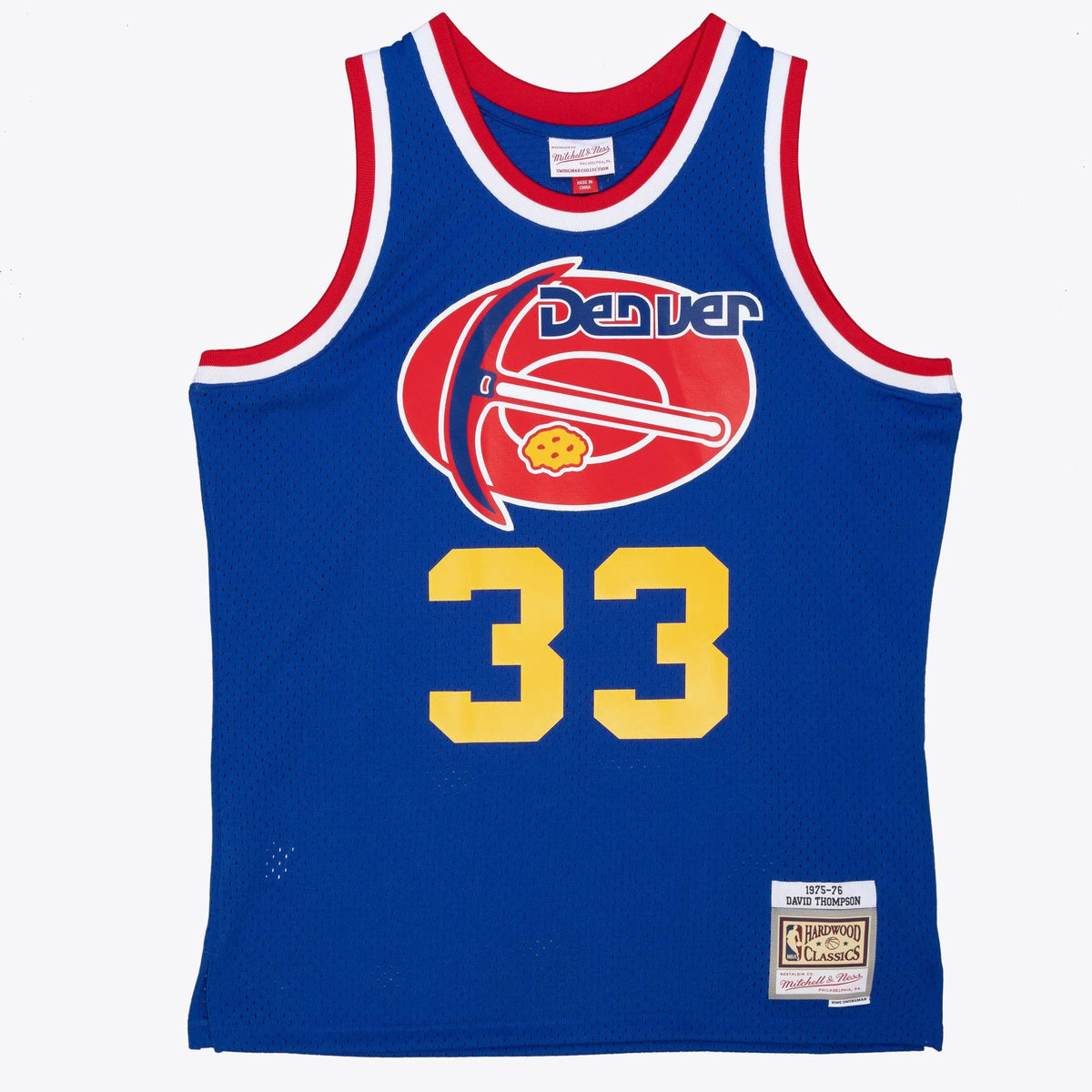 David Thompson Denver Nuggets 1975 Dark Authentic Jersey - Royal Blue product image 3, provided for visual reference and