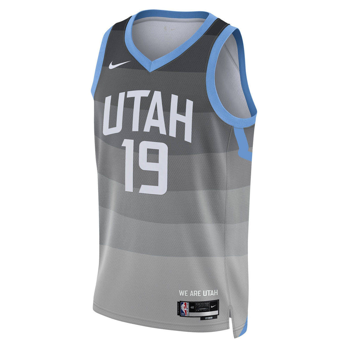 Ace Bailey Utah Jazz 2025/26 City Edition Swingman Jersey - Gray - Unisex product image 3, provided for visual reference and