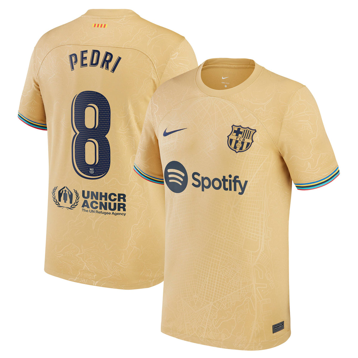 22/23 FC Barcelona Away Pedri 8 Jersey product image 1, provided for visual reference and product detail review