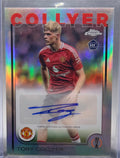 24-25 Topps Chrome Ucc Man United Rc Toby Collyer Auto Refractor product image 1, provided for visual reference and product