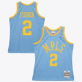 Derek Fisher Los Angeles Lakers 2001 Authentic Swingman Jersey - Columbia Blue product image 1, provided for visual
