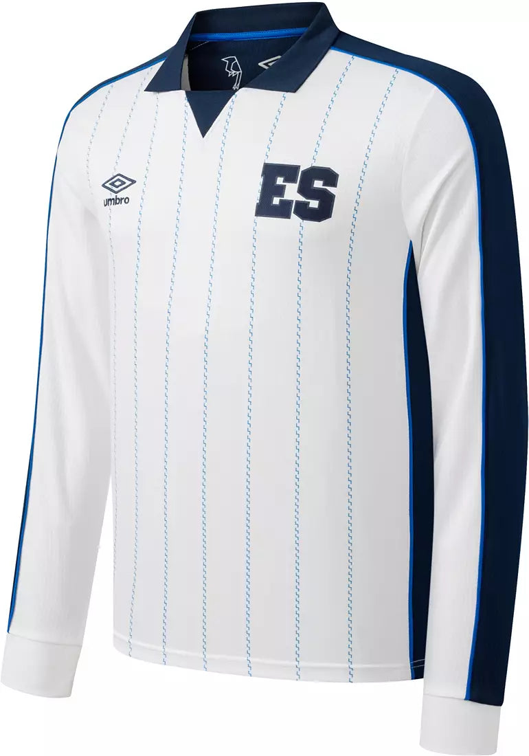 Umbro Adult El Salvador National Team 2024 Fourth Long Sleeve Jersey product image 1, provided for visual reference and