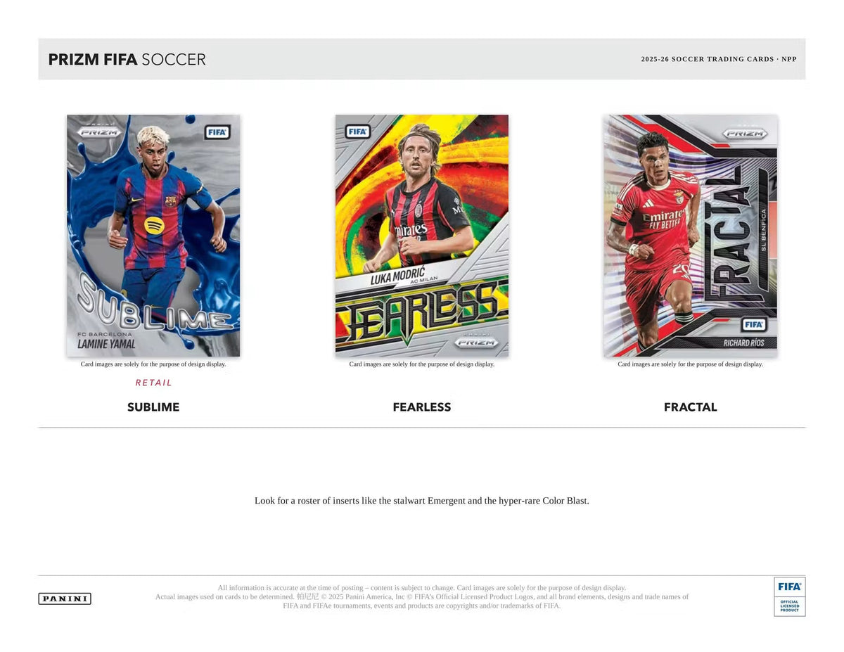 2025-26 Panini Prizm Fifa 24-Pack Retail Box product image 2, provided for visual reference and product detail review