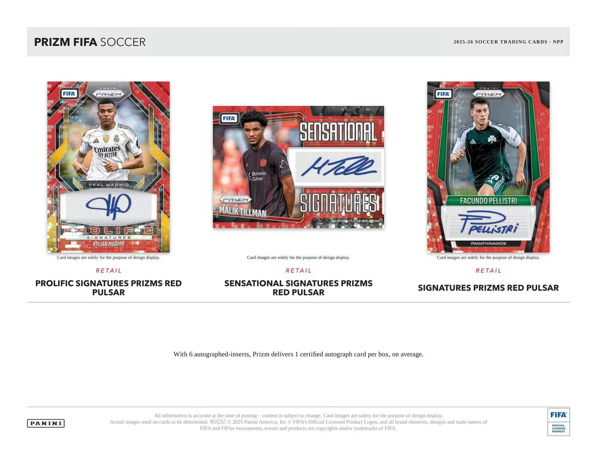 2025-26 Panini Prizm Fifa 24-Pack Retail Box product image 3, provided for visual reference and product detail review