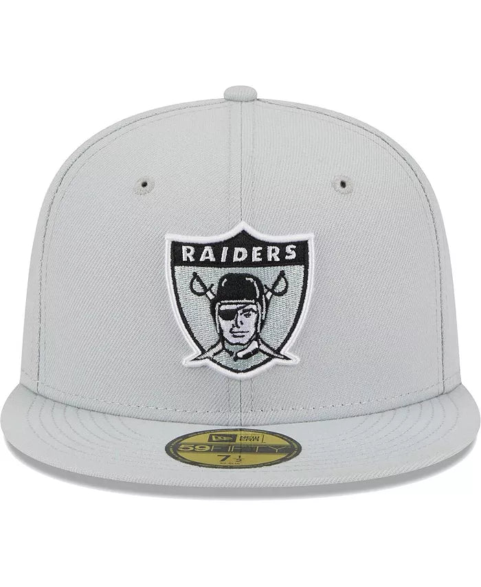 New Era Las Vegas Raiders Basic 59FIFTY Fitted Hat-Grey product image 2, provided for visual reference and product detail