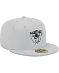 New Era Las Vegas Raiders Basic 59FIFTY Fitted Hat-Grey product image 1, provided for visual reference and product detail