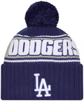 New Era Los Angeles Dodgers Bold Cuffed Knit With Pom product image 1, provided for visual reference and product detail