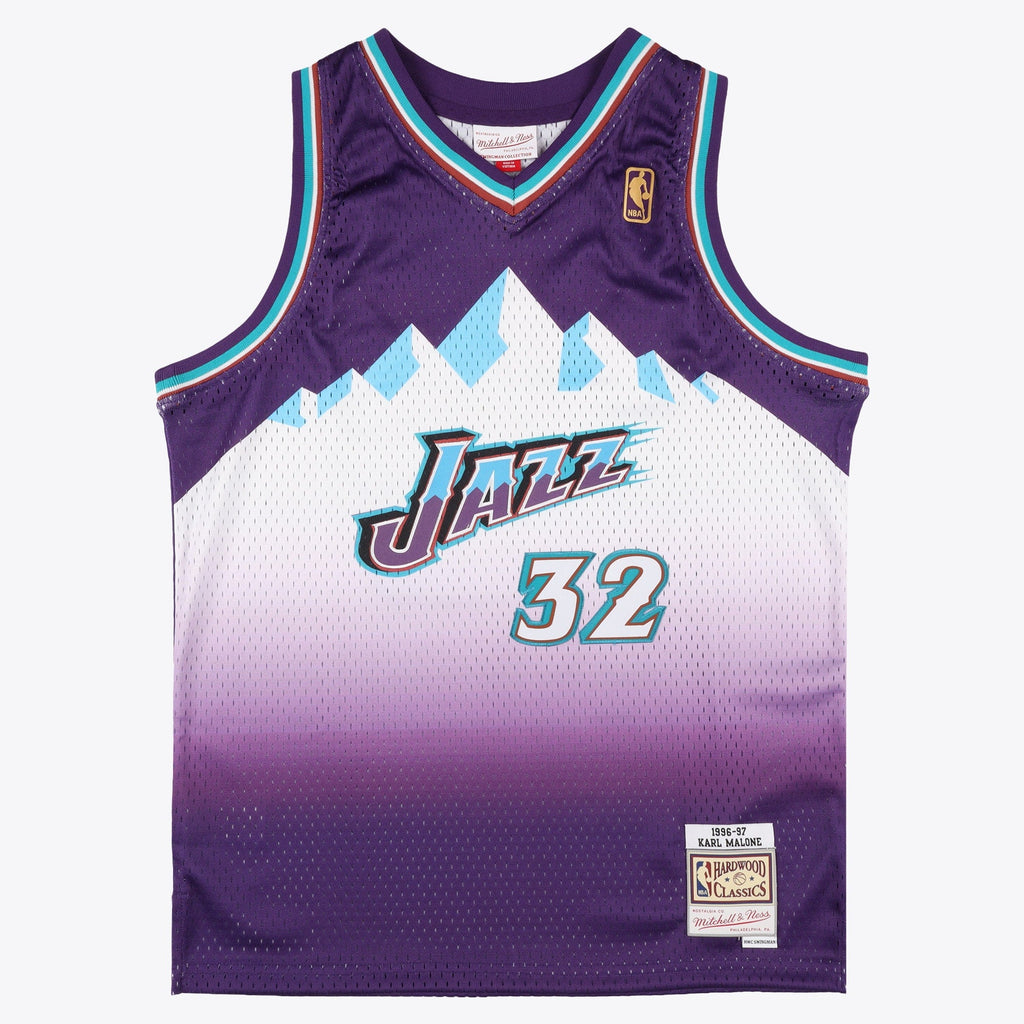 Karl Malone Utah Jazz Swingman Road Jersey - Youth product image 1, provided for visual reference and product detail review